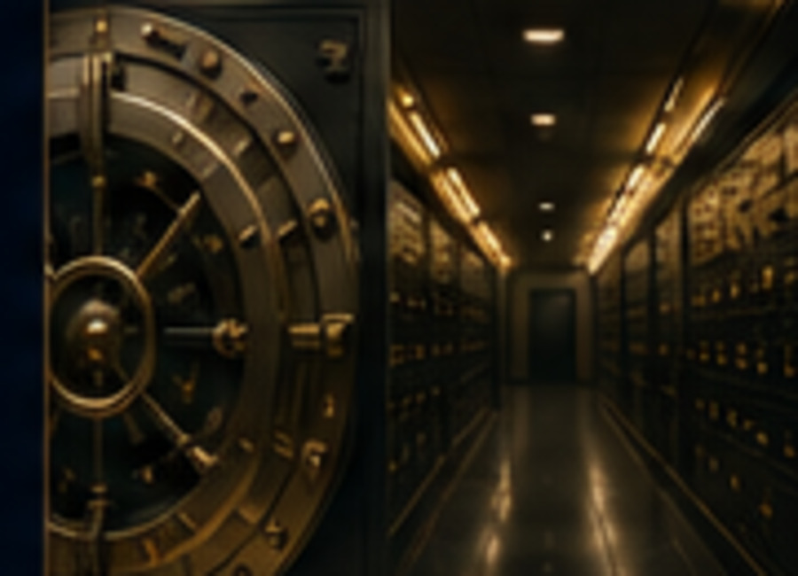 The Grail Bank vault corridor